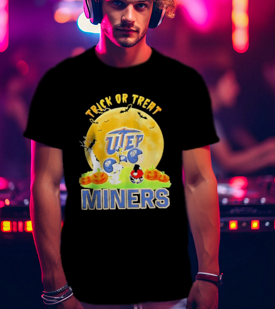 UTEP Miners Trick Or Treat Peanuts Halloween 2026 T-Shirt