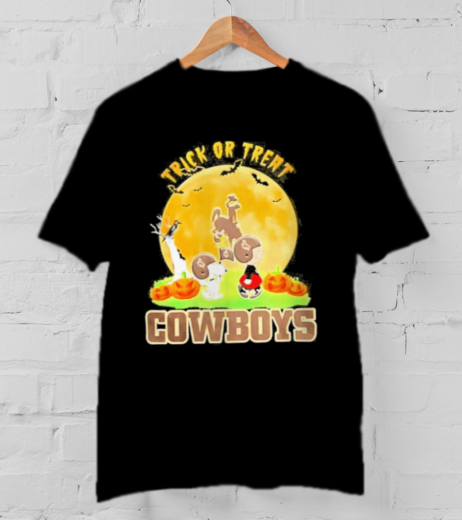 Wyoming Cowboys Peanuts Trick Or Treat Halloween Abbey Road 2026 T-Shirt