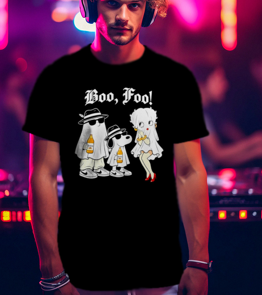 Boo Foo Snoopy And Friends Beer Modelo Betty Boop T-Shirt