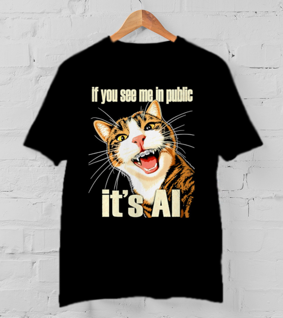 If You See Me In Public It's AI Cat T-Shirt
