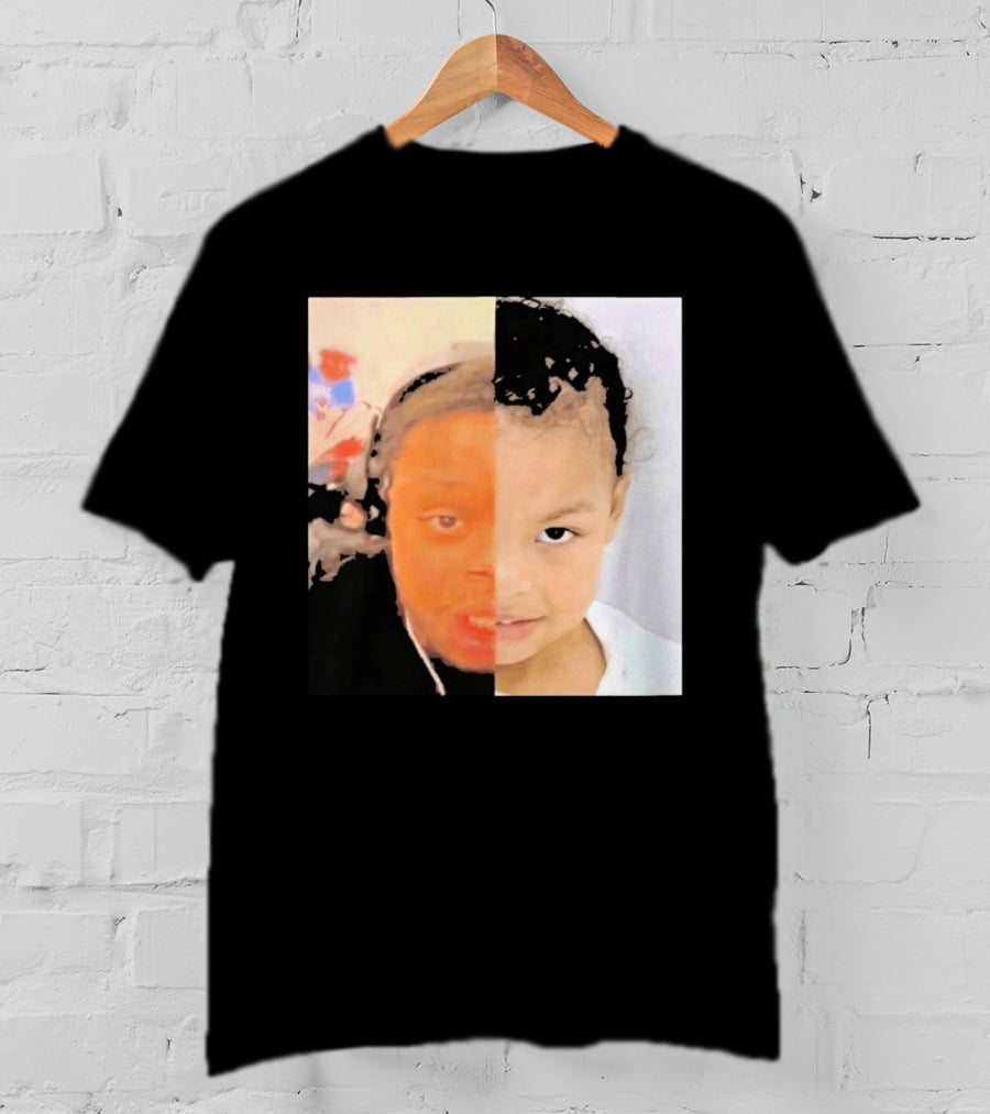 Chrisean Jr Cuffem Split Face Meme Viral Trend T-Shirt