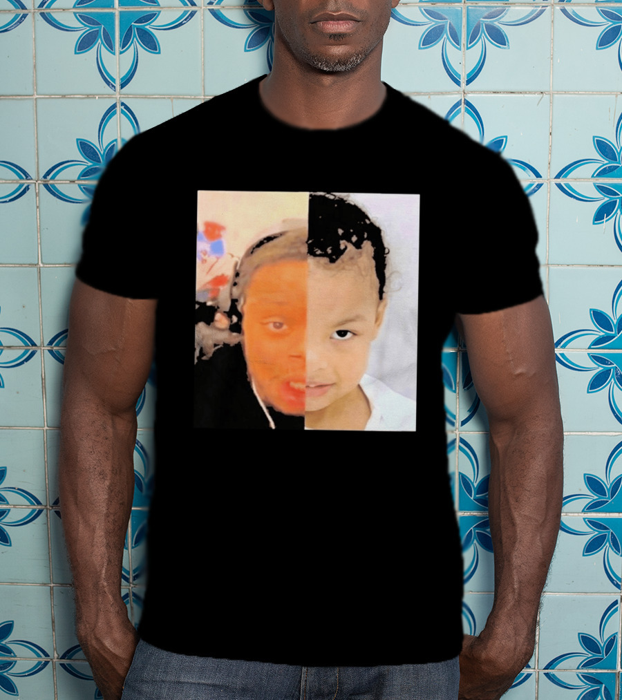 Chrisean Jr Cuffem Split Face Meme Viral Trend T-Shirt