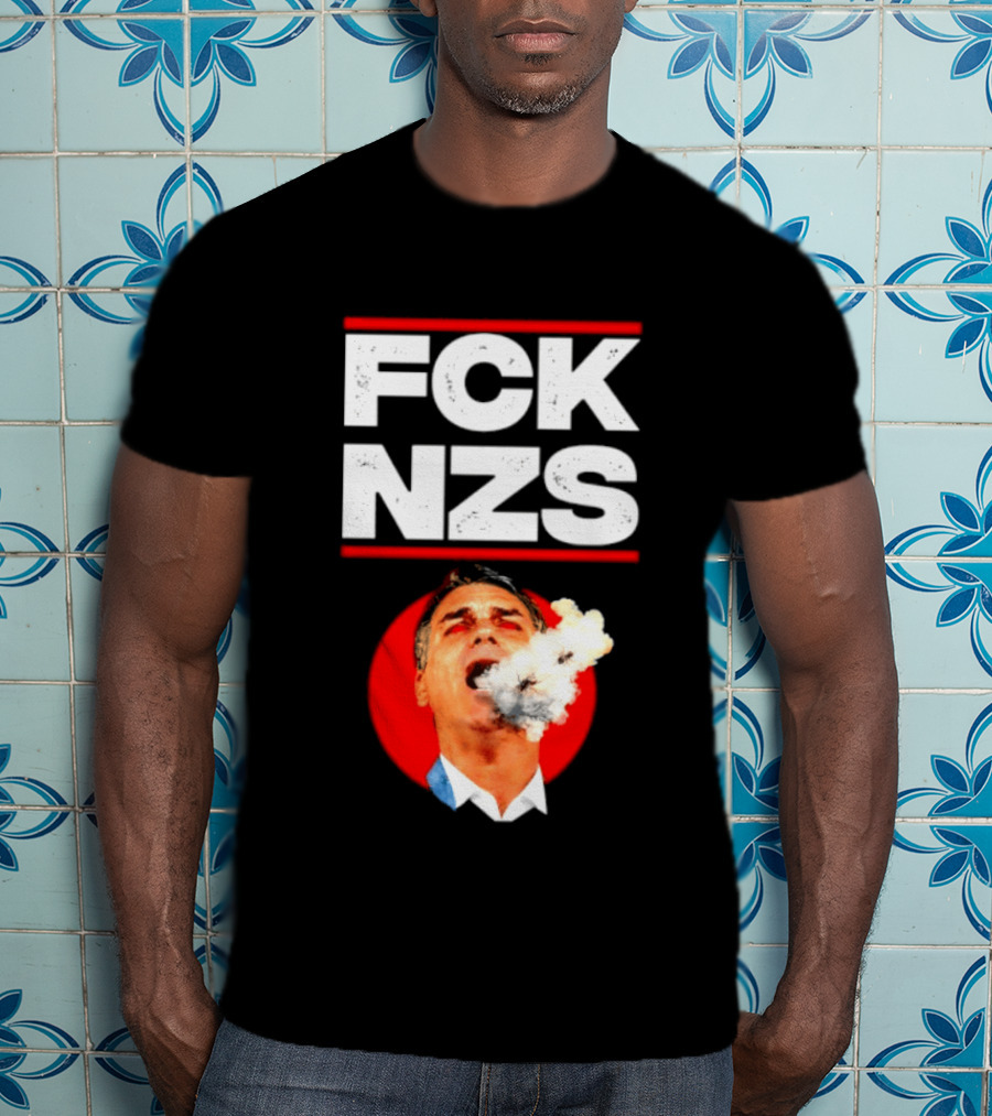 FCK NZS Jair Bolsonaro Political Satire Smoking T-Shirt
