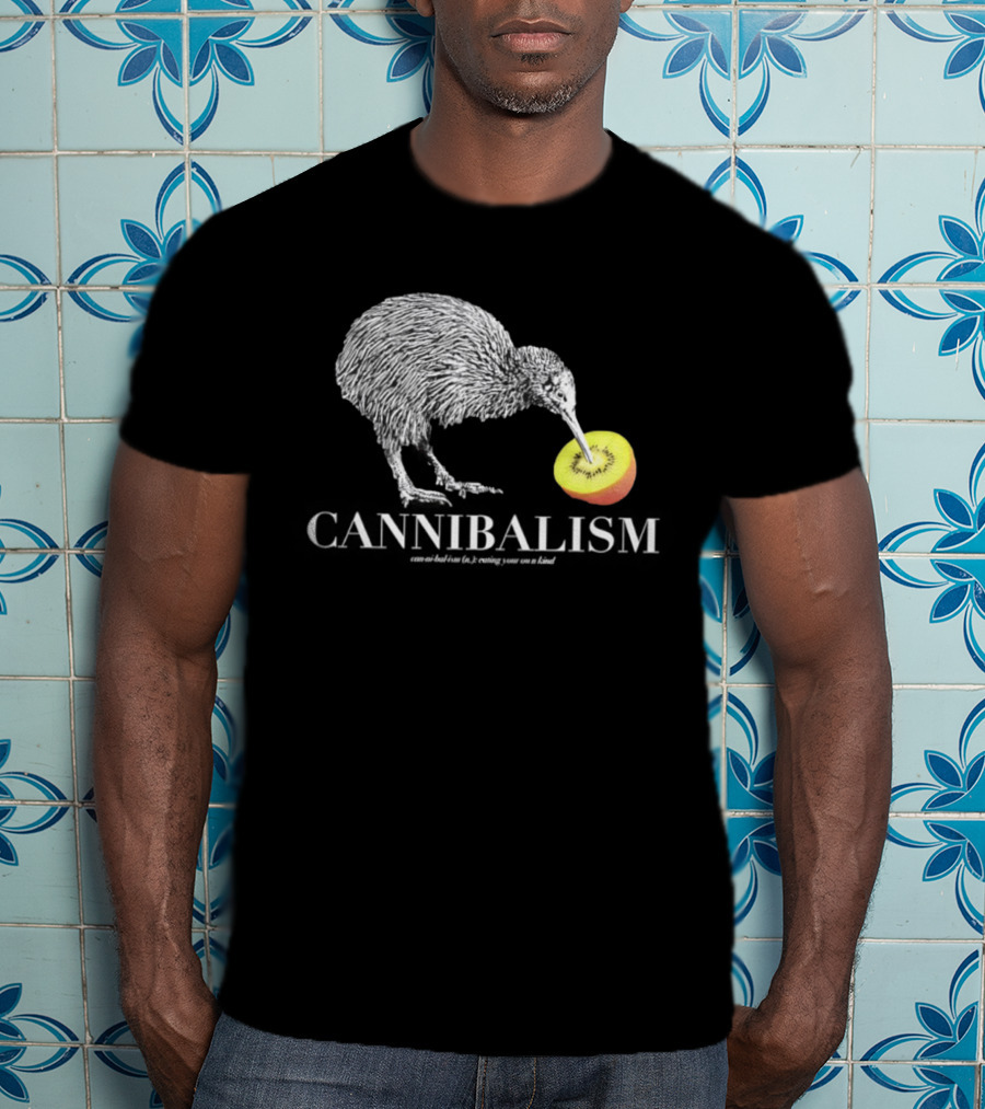 Kiwi Bird Eating Kiwi Fruit Cannibalism T-Shirt