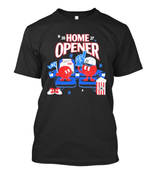 LA Clippers 26 27 Home Opener 310 Jersey LAC Characters Popcorn T-Shirt
