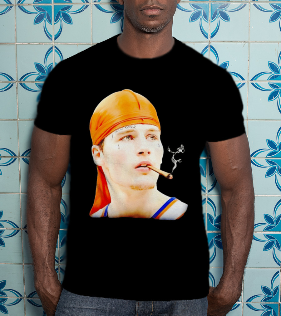 Gangsta Kolek Tyler Kolek Cool Kolek New York Knicks Cigar T-Shirt