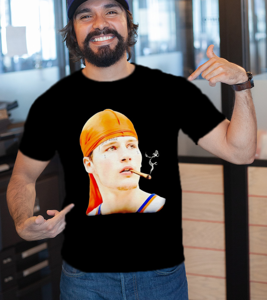 Gangsta Kolek Tyler Kolek Cool Kolek New York Knicks Cigar T-Shirt
