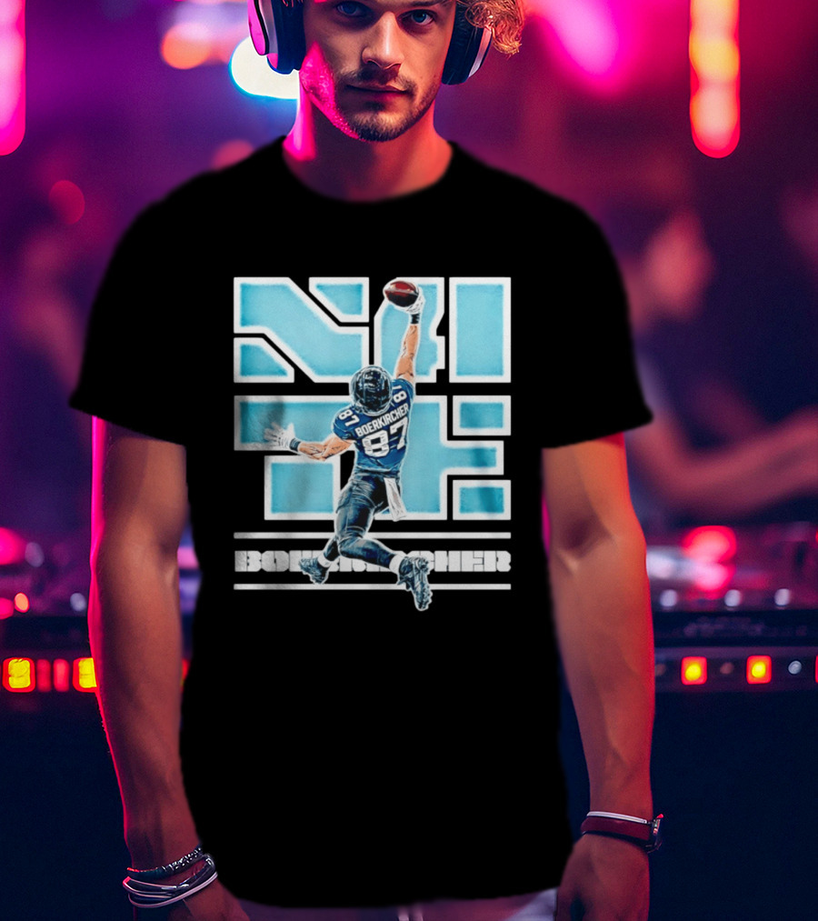 Nate Boerkircher Jacksonville Jaguars 87 One Hand Catch Pose T-Shirt