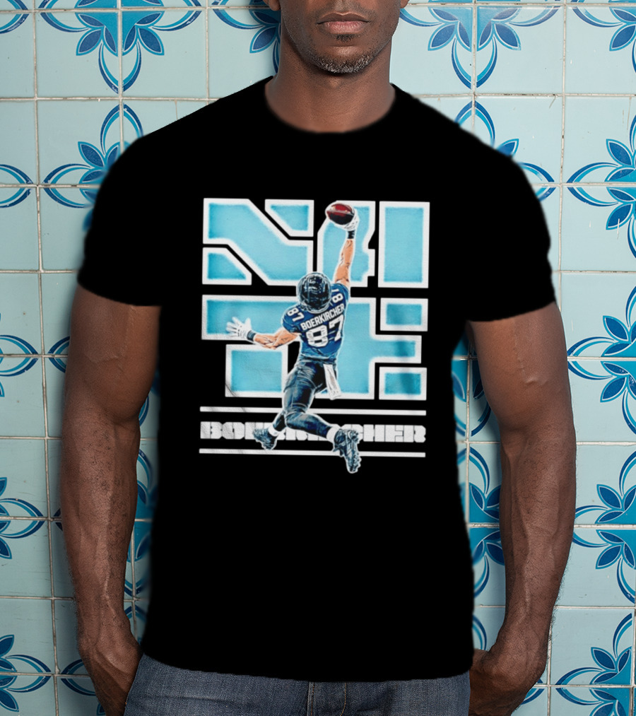 Nate Boerkircher Jacksonville Jaguars 87 One Hand Catch Pose T-Shirt