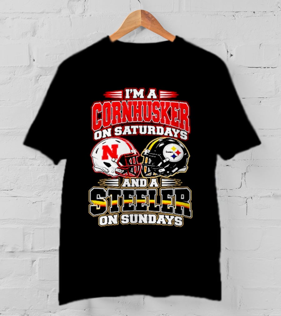 I'm A Cornhusker On Saturdays And A Steeler On Sundays T-Shirt
