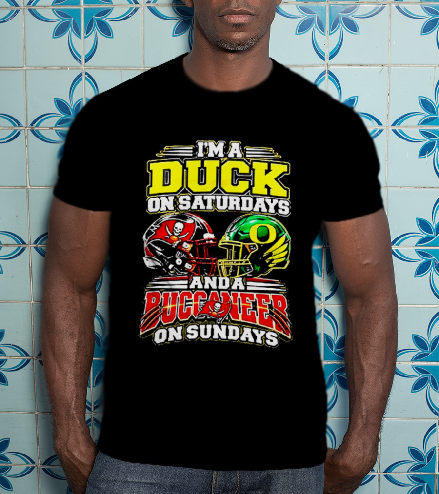 I'm A Duck On Saturdays And A Buccaneer On Sundays Football Fans T-Shirt