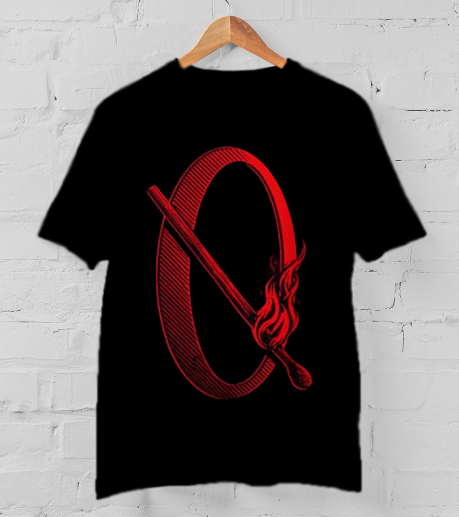 Queens Of The Stone Age Perfecth Album Q Flaming Matchstick T-Shirt