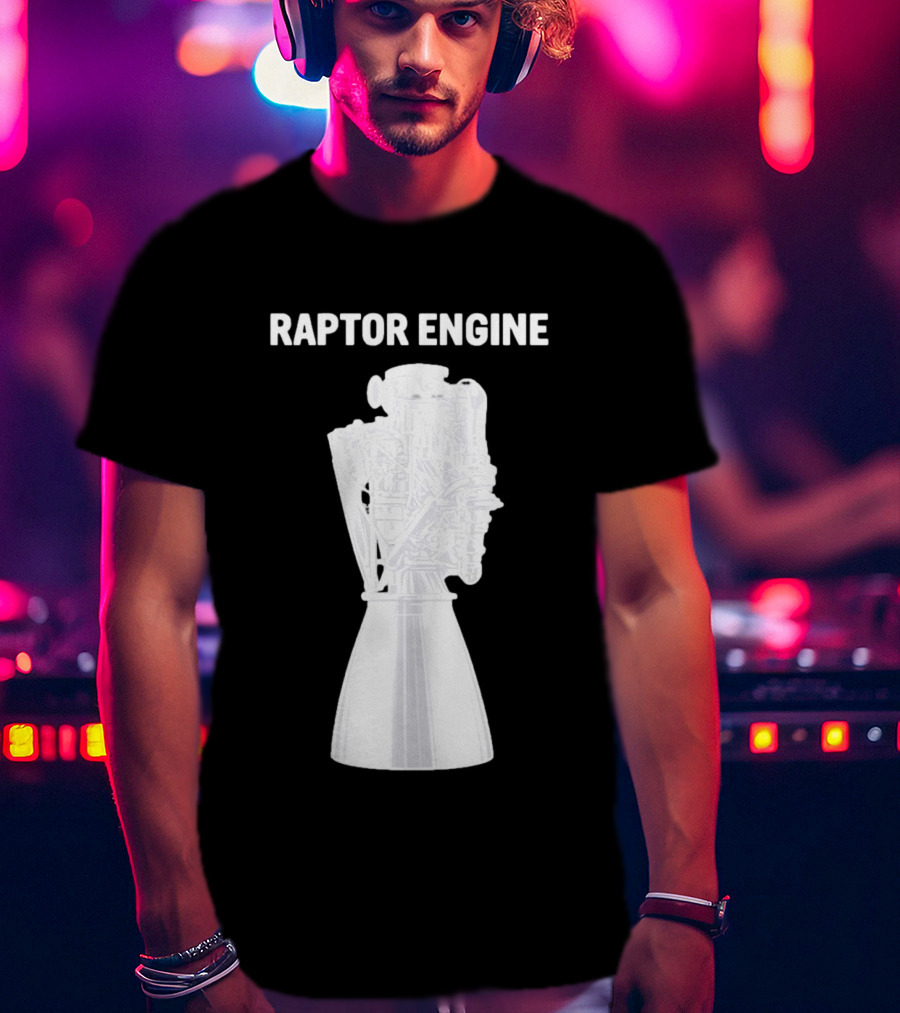 Raptor Engine SpaceX Rocket Scientist Explorer T-Shirt