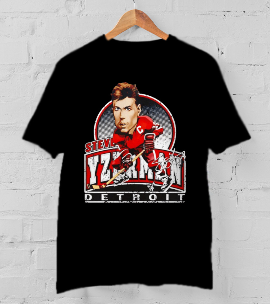 Steve Yzerman Detroit Red Wings Bruce Stark Collection Signature T-Shirt