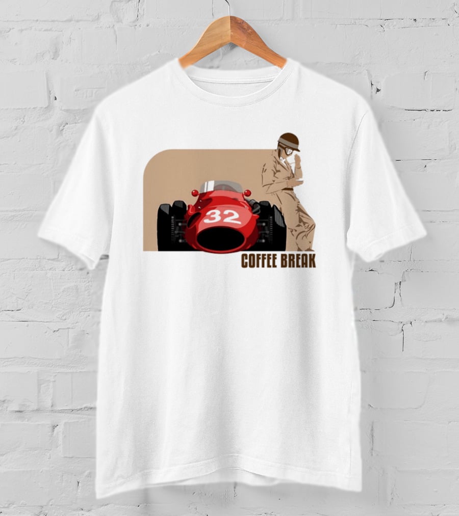 Maserati 250F 32 Vintage Racing Coffee Break T-Shirt