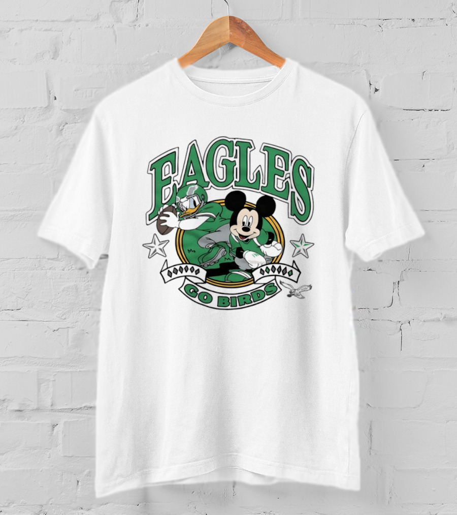 Mickey Mouse Eagles Go Birds Football T-Shirt
