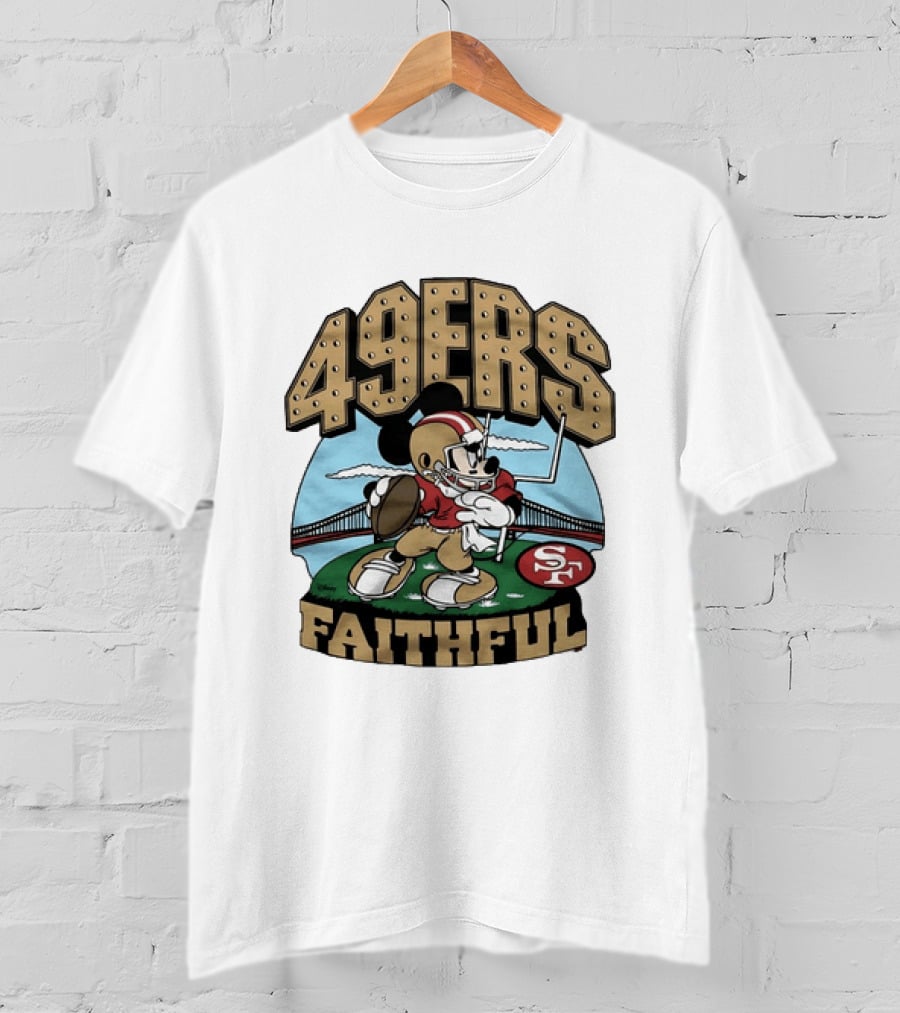 Mickey Mouse 49ers Faithful San Francisco Football T-Shirt