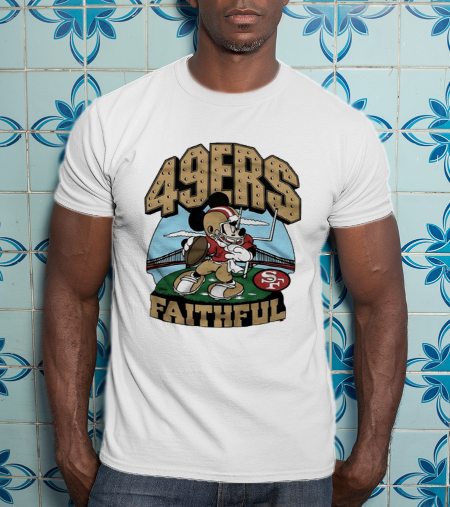 Mickey Mouse 49ers Faithful San Francisco Football T-Shirt