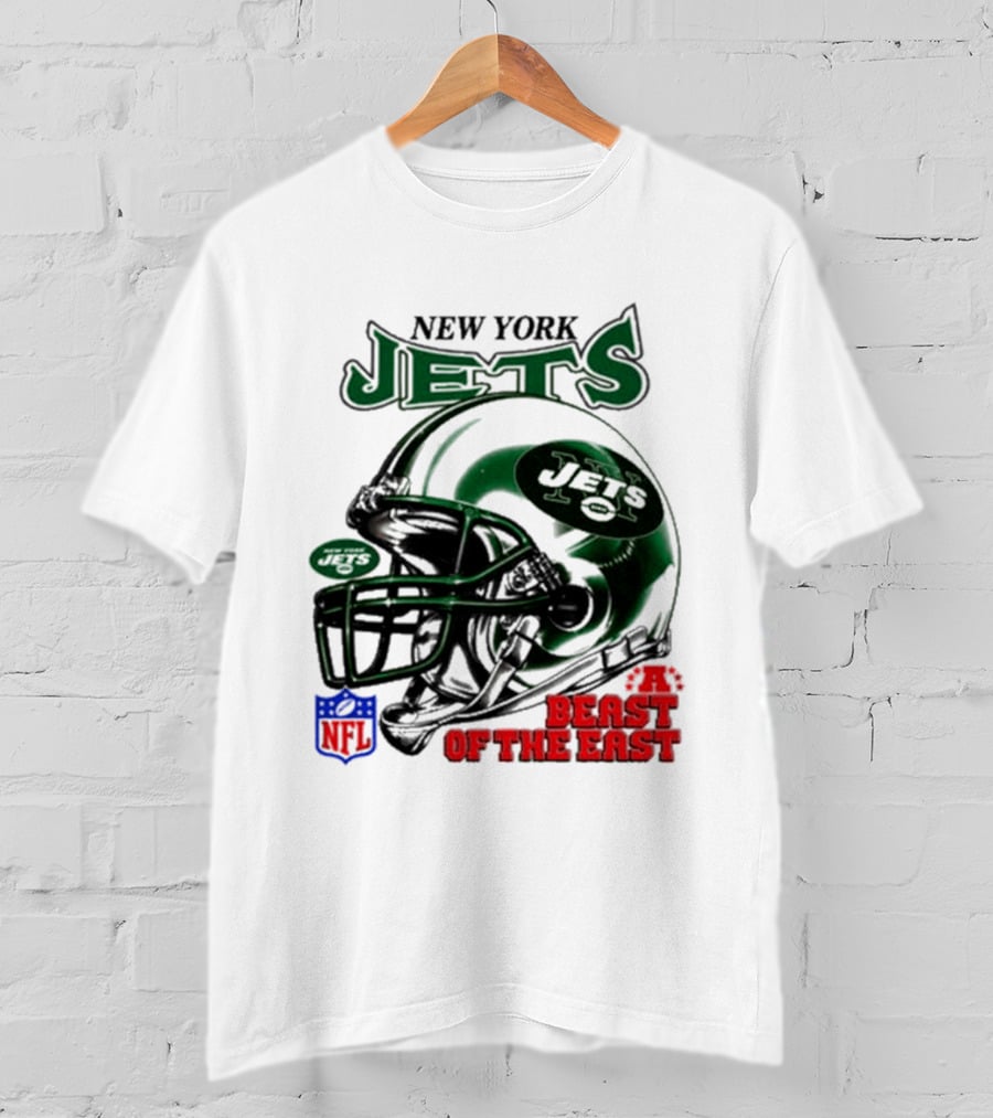 New York Jets Beast Of The East NFL Helmet T-Shirt