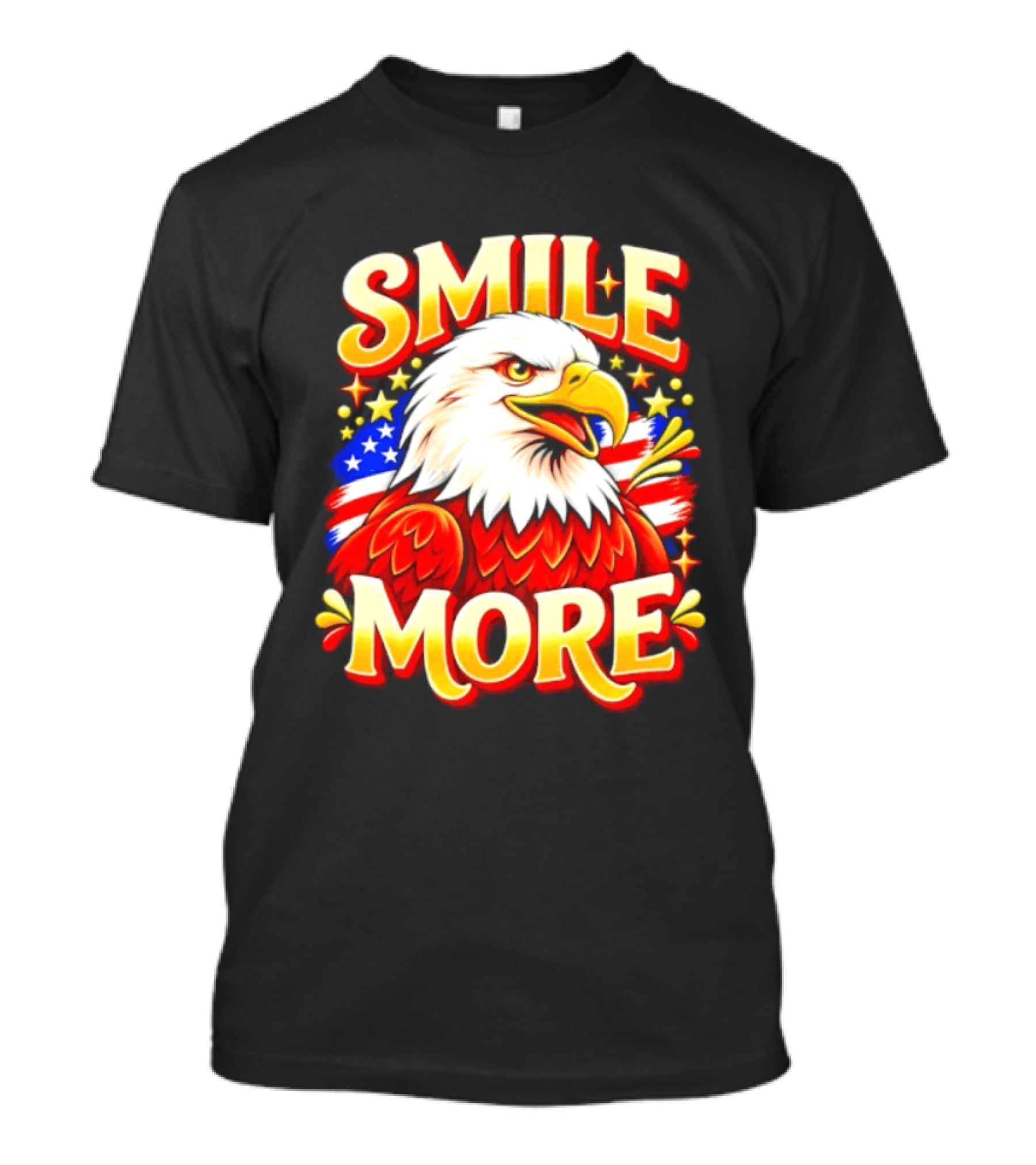 Smile More American Eagle Flag T-Shirt