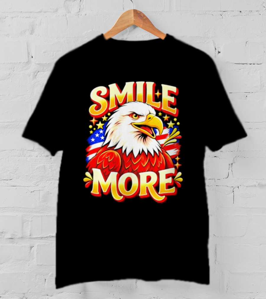 Smile More American Eagle Flag T-Shirt
