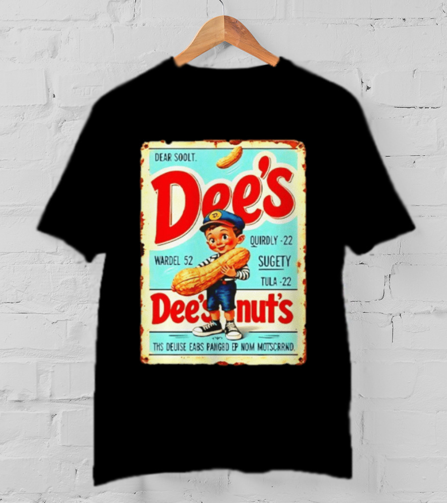 Dee's Nuts Vintage Peanut Advertisement With Cartoon Boy T-Shirt