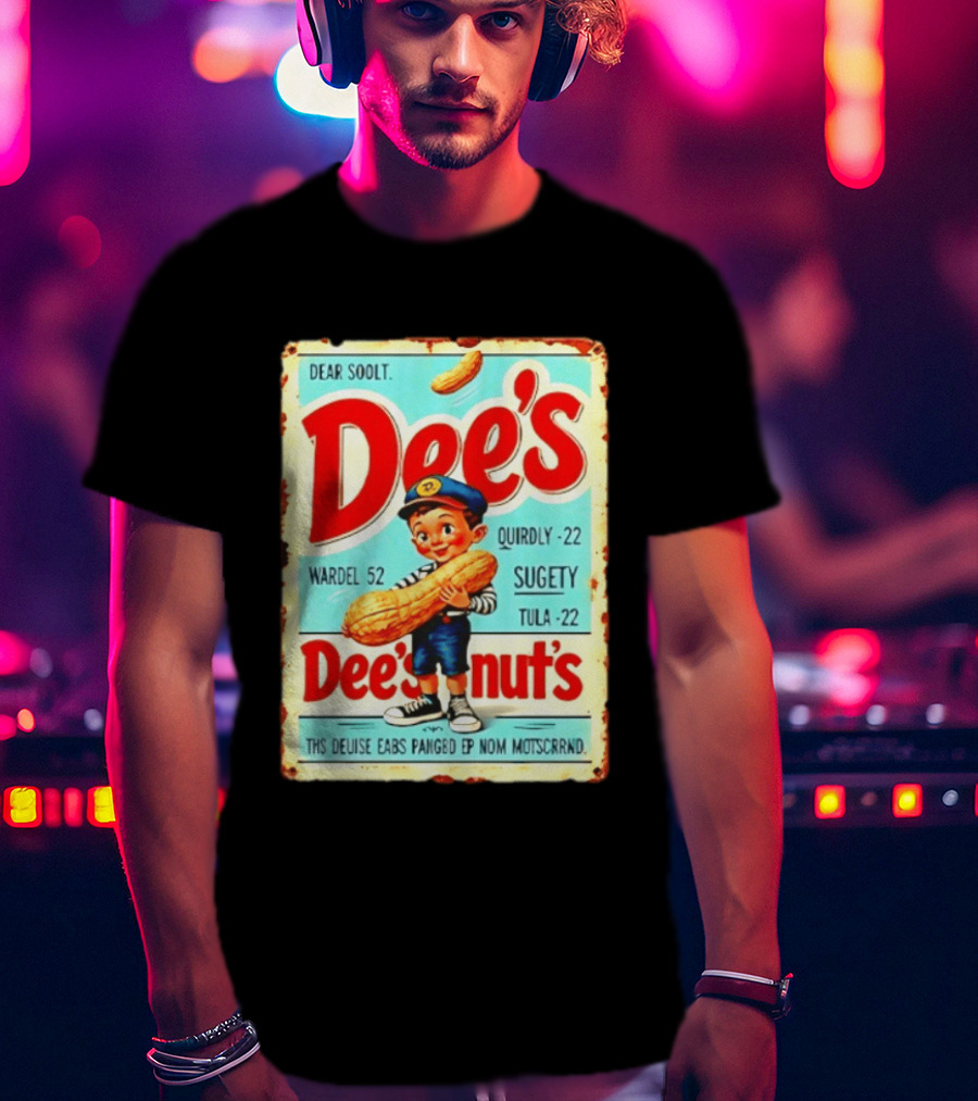 Dee's Nuts Vintage Peanut Advertisement With Cartoon Boy T-Shirt