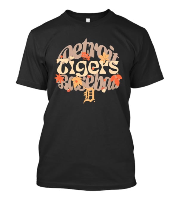 Detroit Tigers Baseball Fall Leaves Halloween Season 2026 Autumn T-Shirt