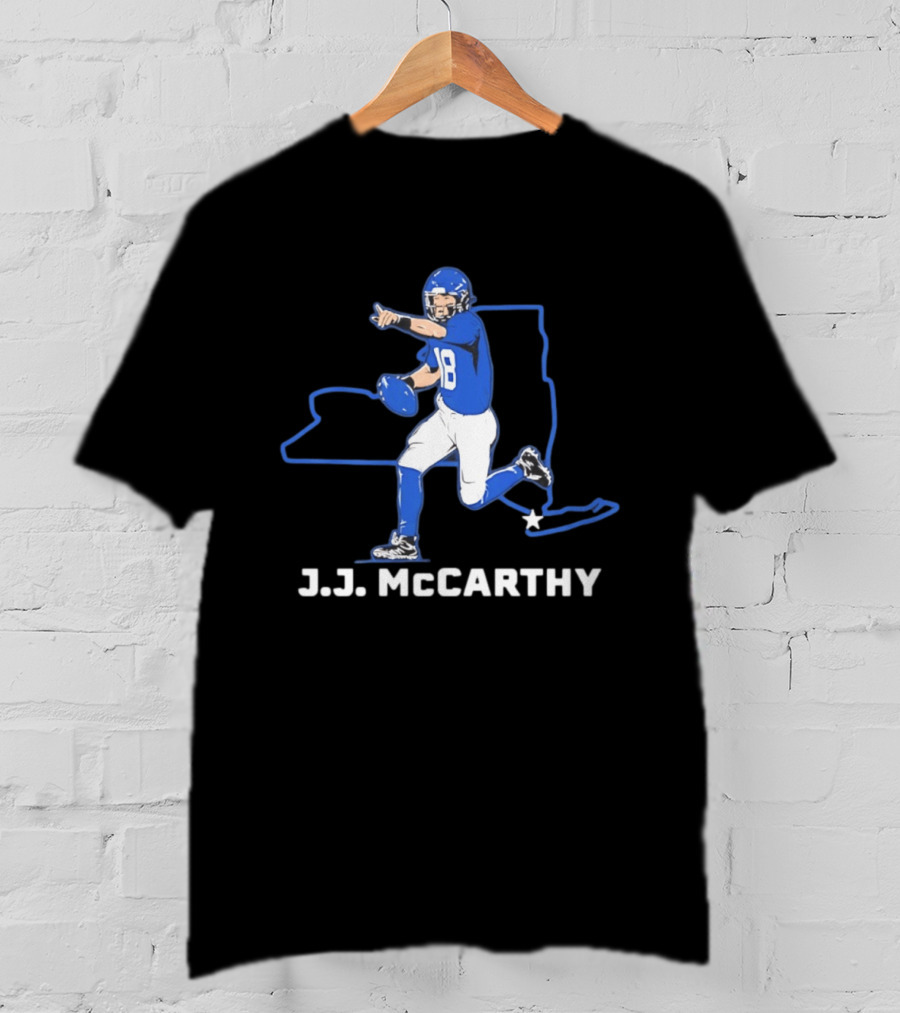 J.J. McCarthy New York Football Star Giants T-Shirt