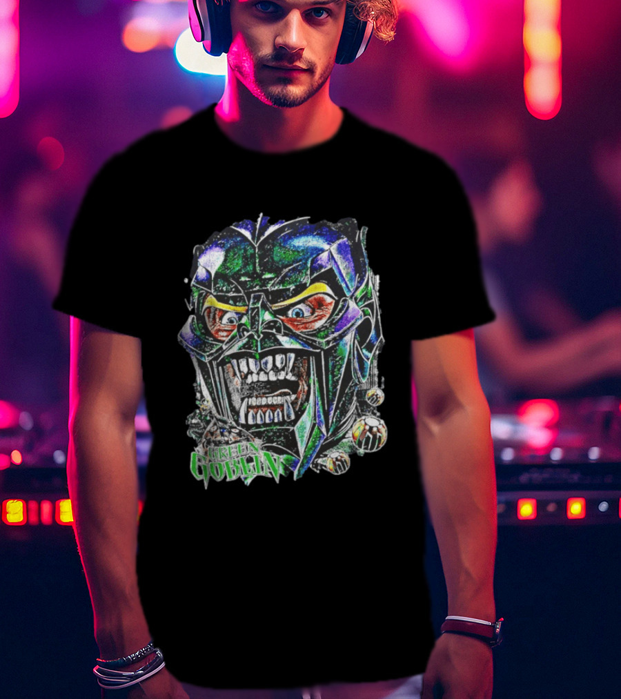 Green Goblin Evil Grin Marvel Big Head Comic T-Shirt