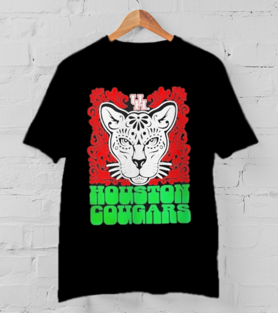 Houston Cougars Hispanic Heritage UH Puma Red Green T-Shirt