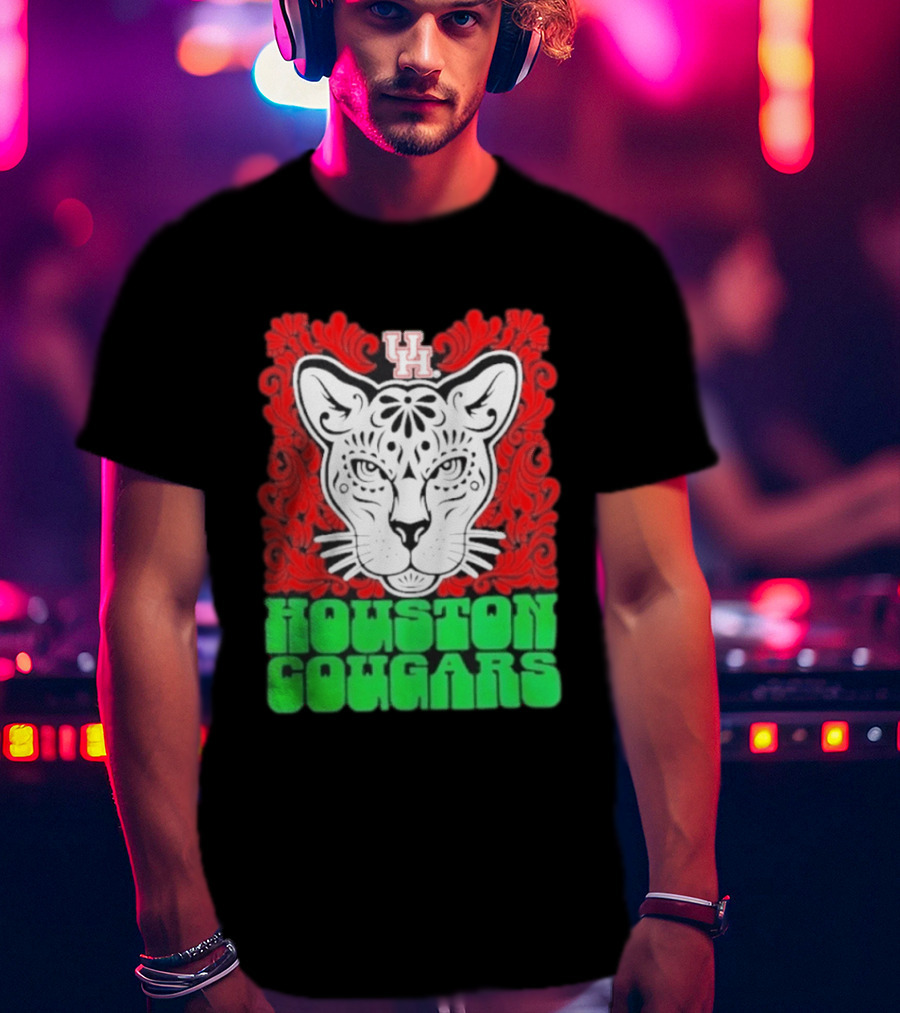 Houston Cougars Hispanic Heritage UH Puma Red Green T-Shirt