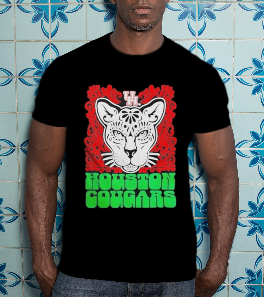 Houston Cougars Hispanic Heritage UH Puma Red Green T-Shirt