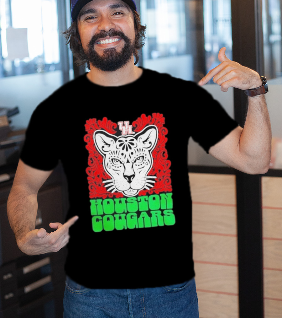 Houston Cougars Hispanic Heritage UH Puma Red Green T-Shirt