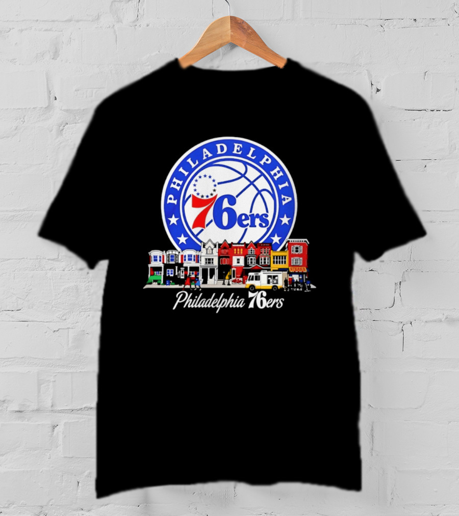 Philadelphia 76ers Basketball Cityscape T-Shirt