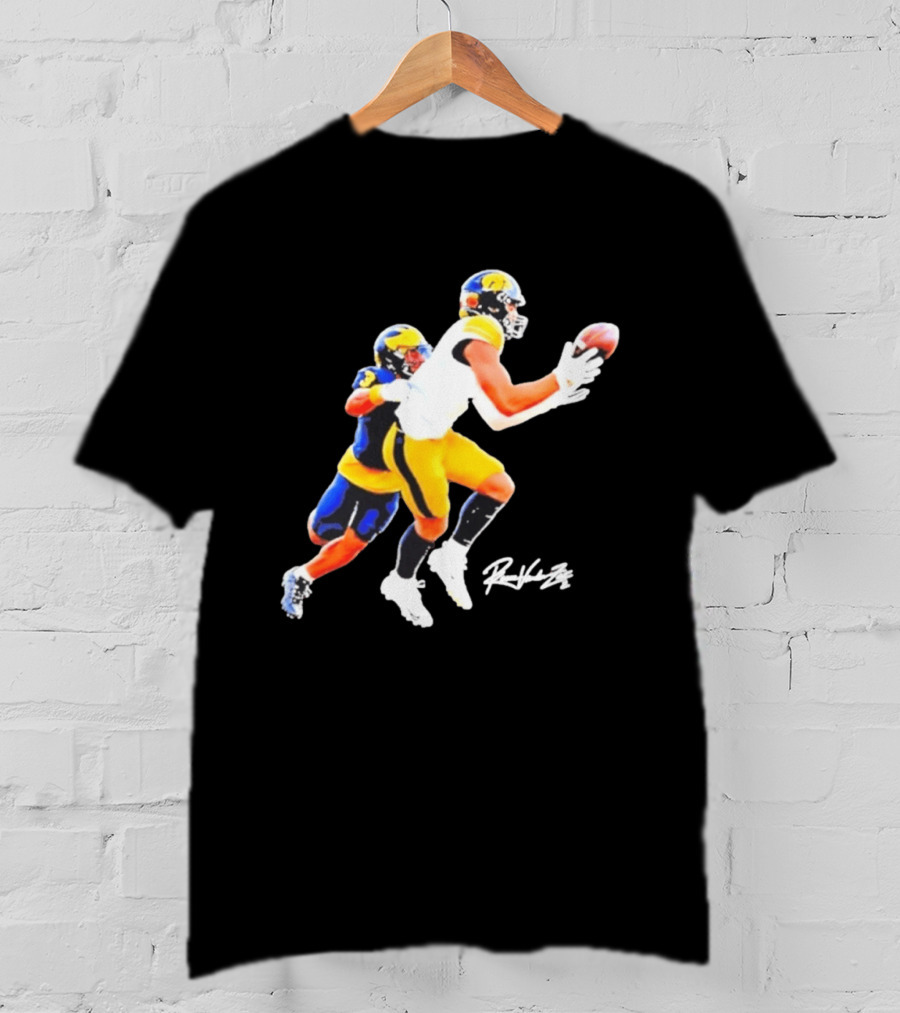 Iowa Hawkeyes Reece Vander Zee Football Catch T-Shirt