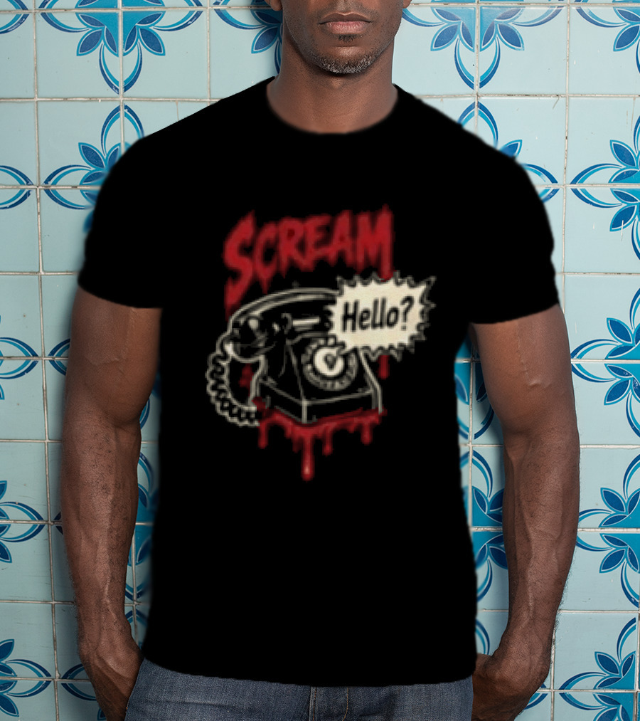 Scream Ratfink Melting Drip Phone Horror Aesthetic T-Shirt