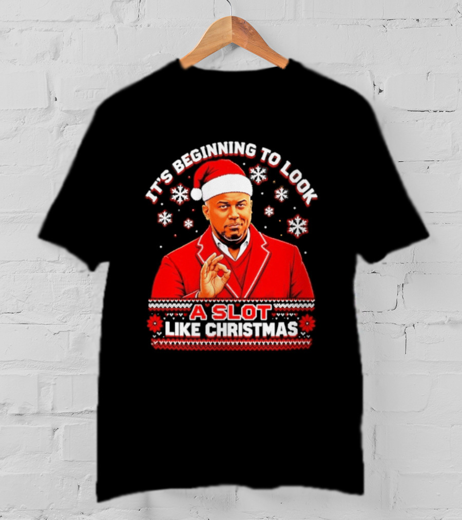 Stanley Hudson It's Beginning To Look A Slot Like Christmas Ugly Sweater 2026 T-Shirt