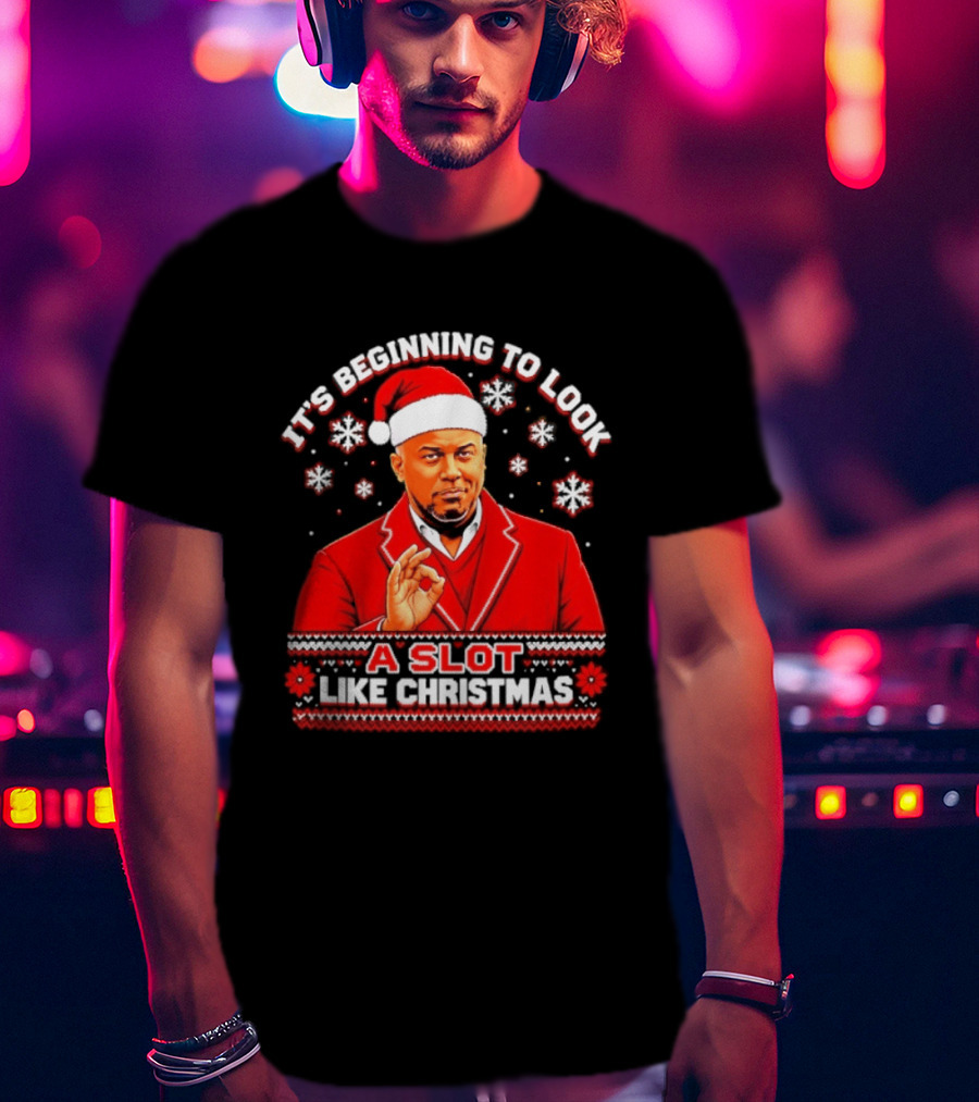 Stanley Hudson It's Beginning To Look A Slot Like Christmas Ugly Sweater 2026 T-Shirt
