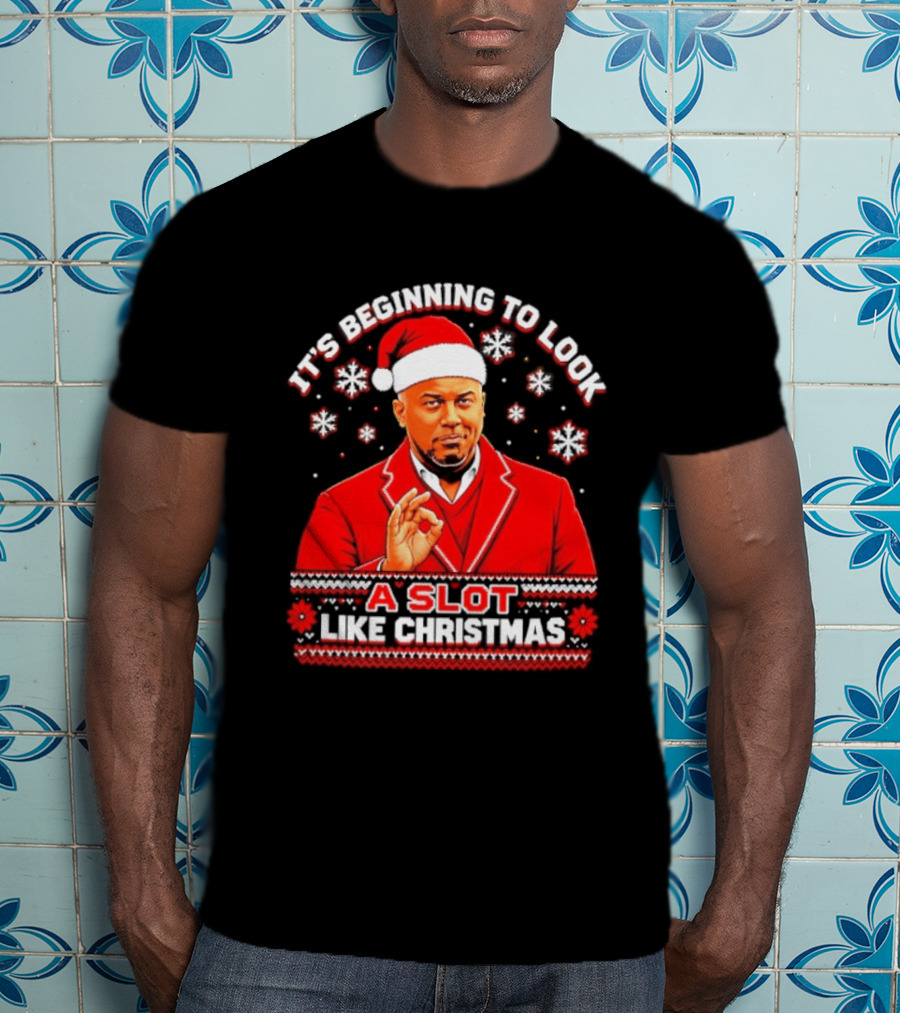 Stanley Hudson It's Beginning To Look A Slot Like Christmas Ugly Sweater 2026 T-Shirt