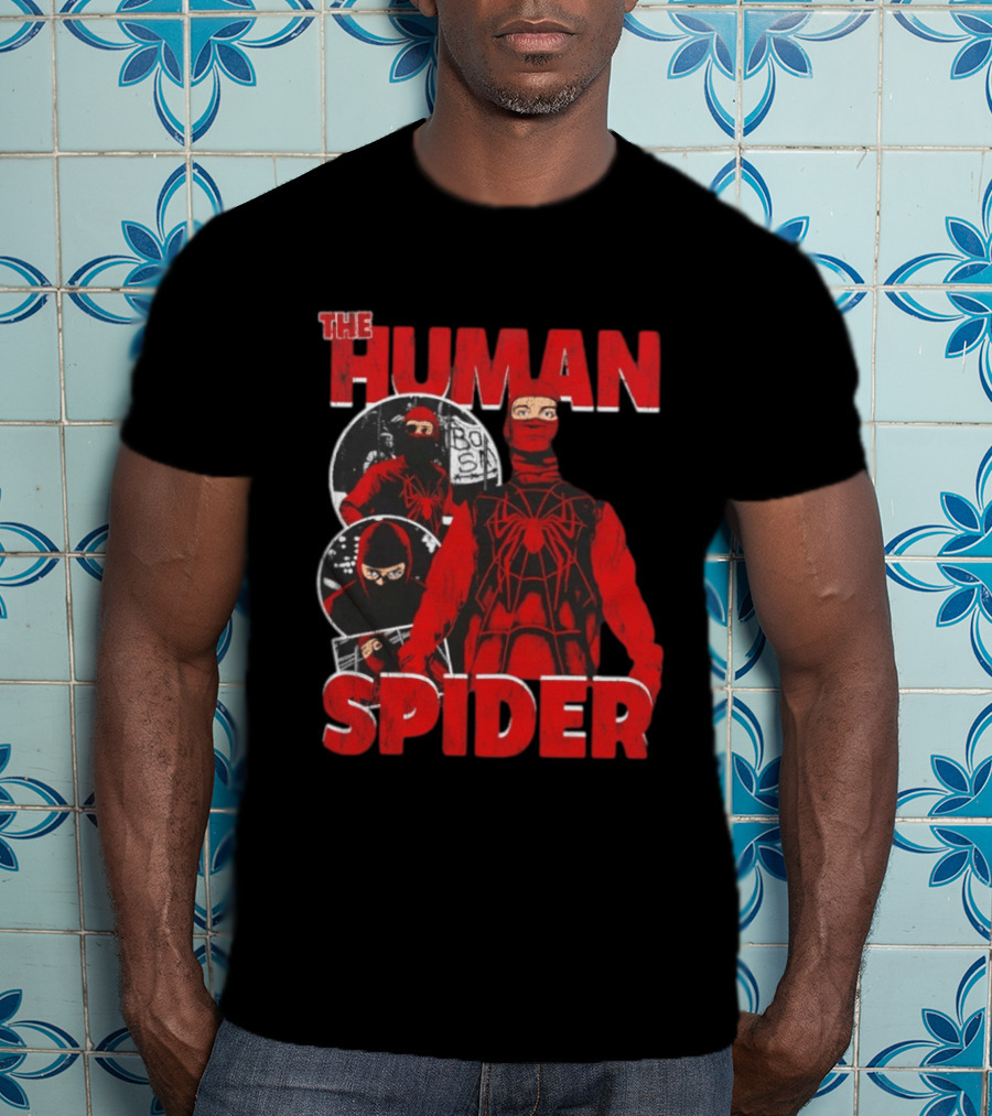 The Human Spider Marvel Bootleg Bodega Scene Comic T-Shirt