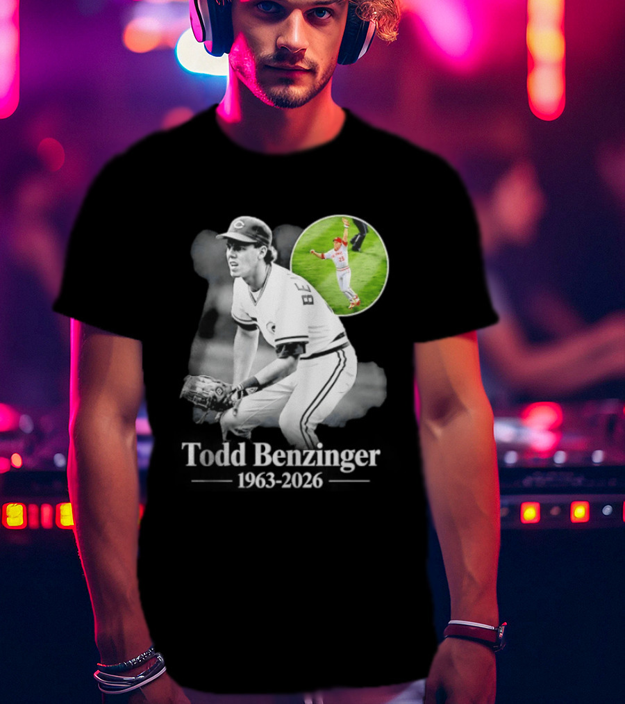 Todd Benzinger Cincinnati Reds 1963 2026 Rest In Peace Baseball Legacy T-Shirt