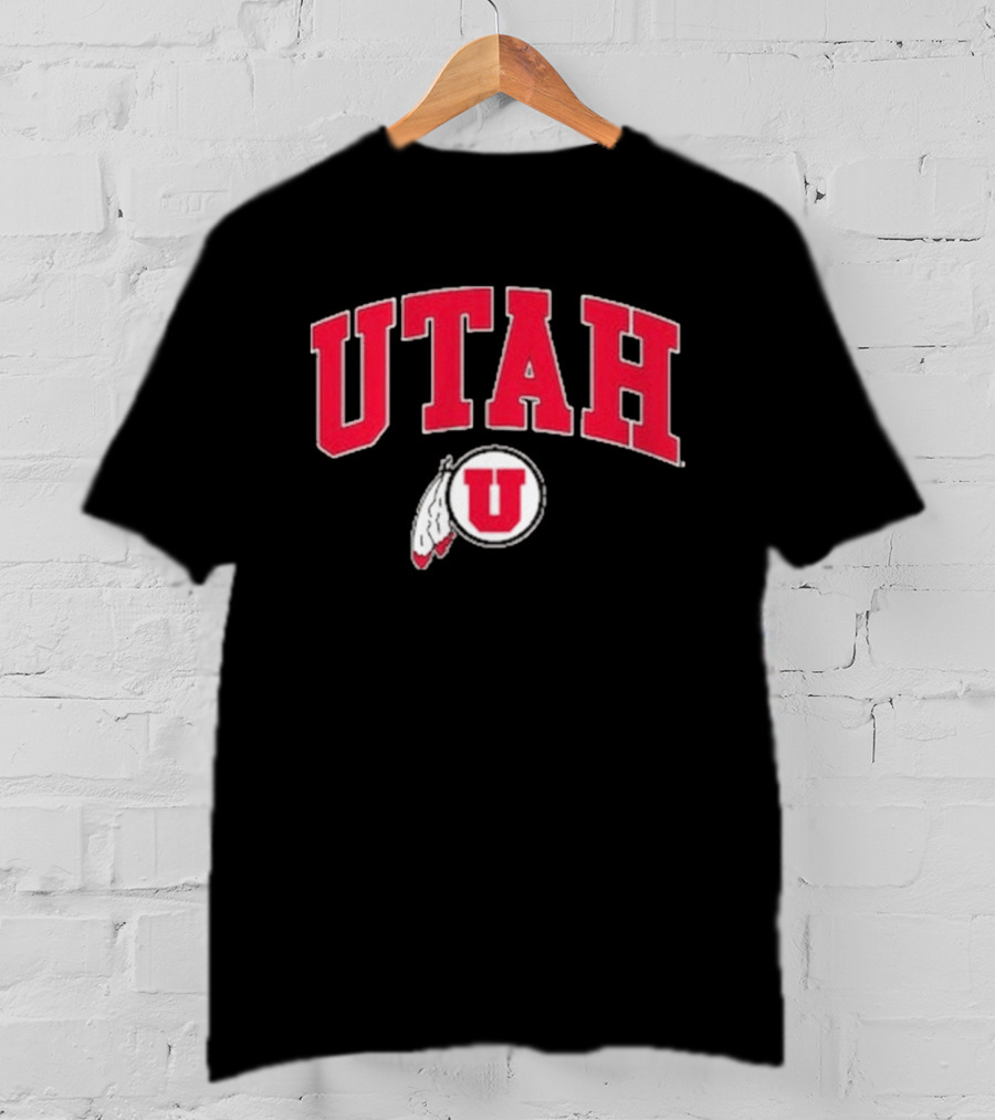 Utah Utes Drum And Feather U Logo Red UTAH T-Shirt