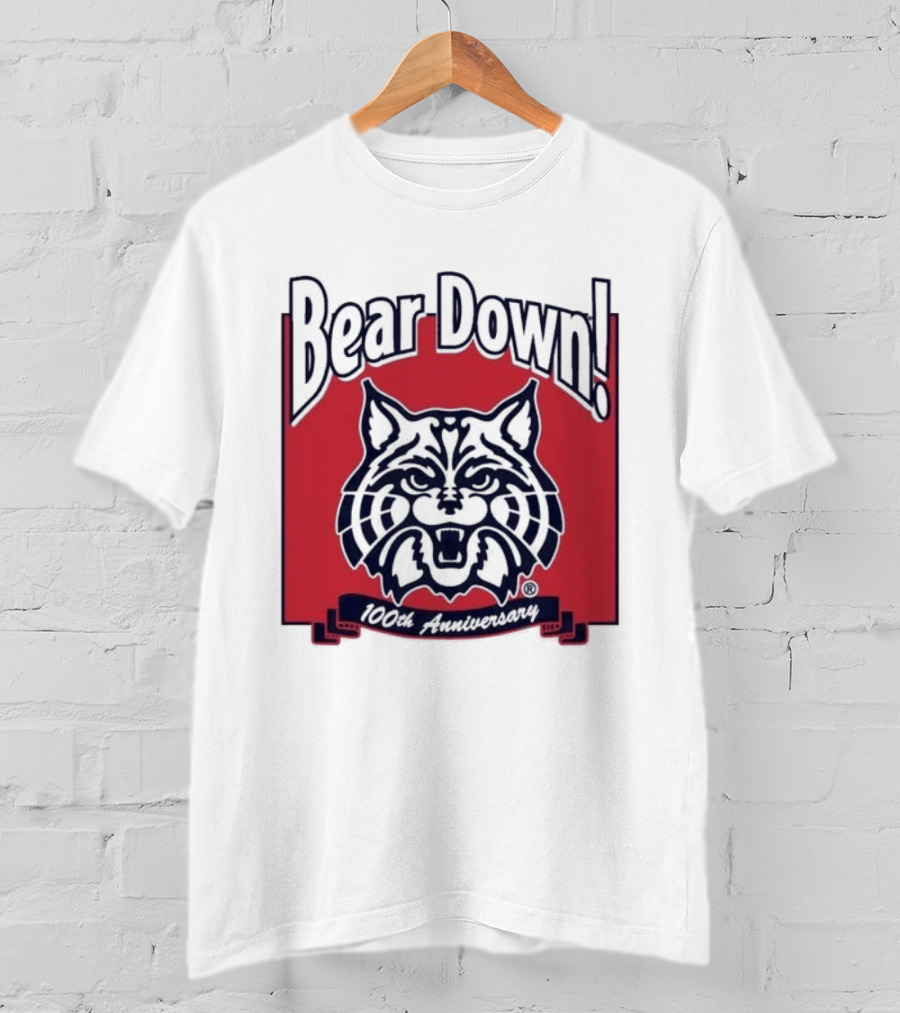Arizona Wildcats Bear Down Anniversary Wildcats Face T-Shirt