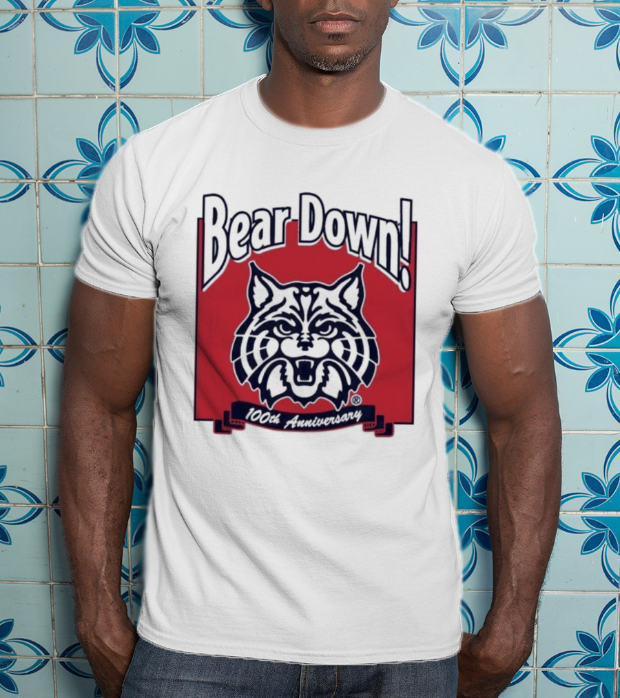 Arizona Wildcats Bear Down Anniversary Wildcats Face T-Shirt