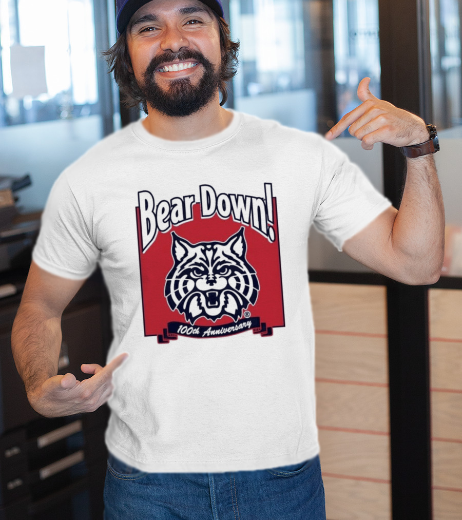 Arizona Wildcats Bear Down Anniversary Wildcats Face T-Shirt