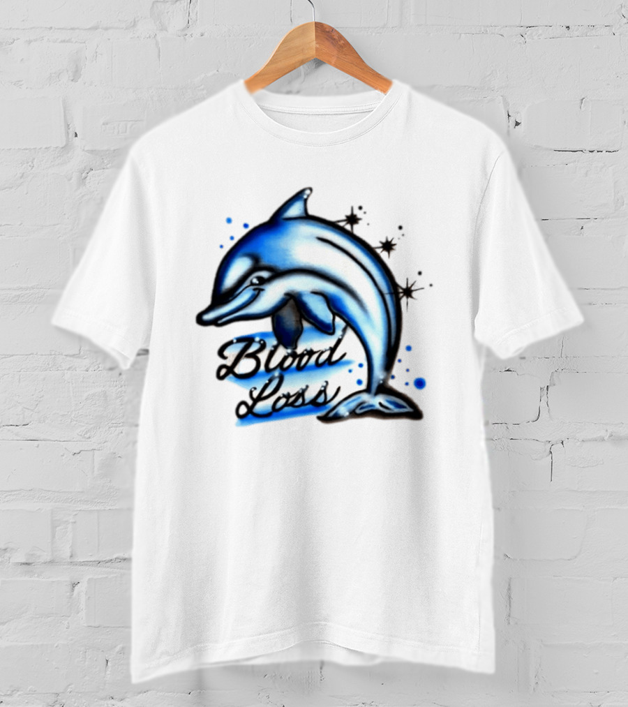 Blood Loss Dolphin Airbrush T-Shirt
