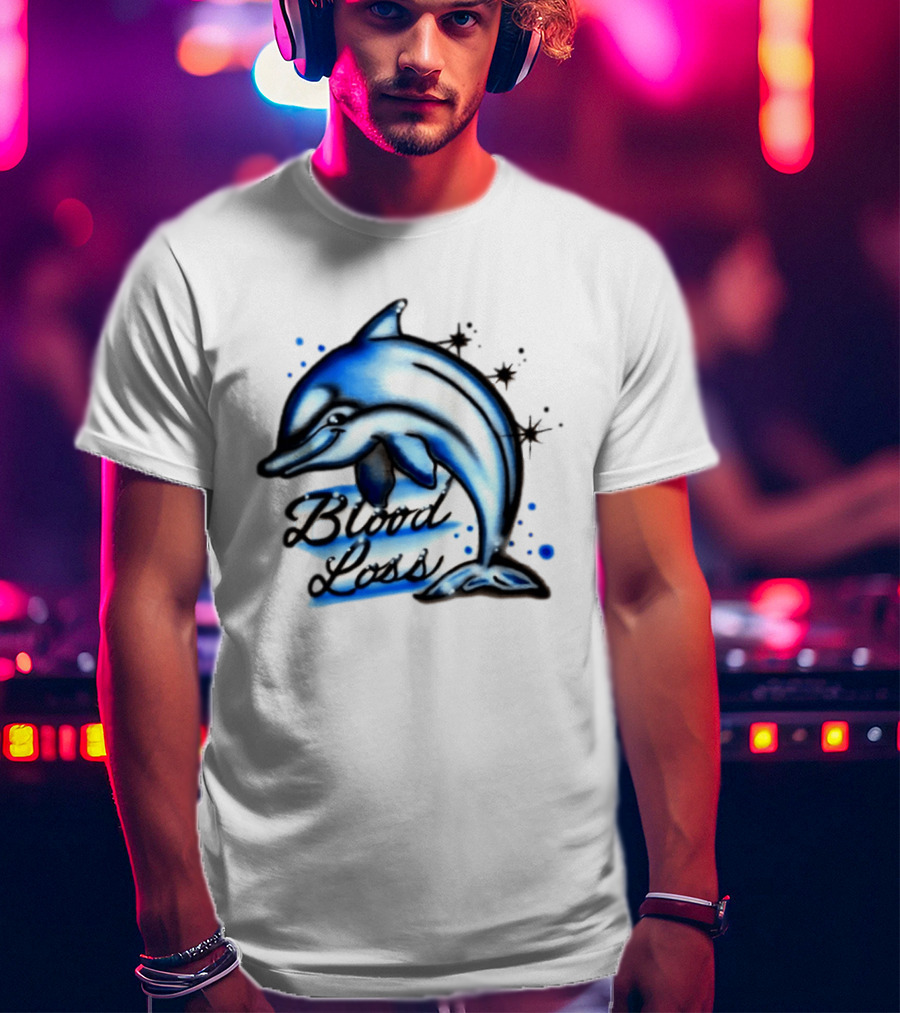 Blood Loss Dolphin Airbrush T-Shirt