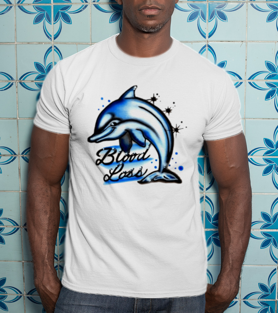 Blood Loss Dolphin Airbrush T-Shirt