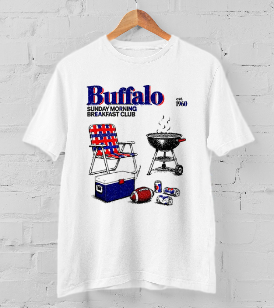 Buffalo Tailgate Game Day Sunday Morning Breakfast Club Football T-Shirt